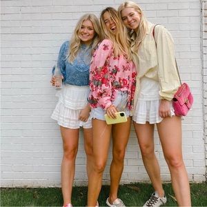 Love Shack Fancy Lumiere Pink Floral Top